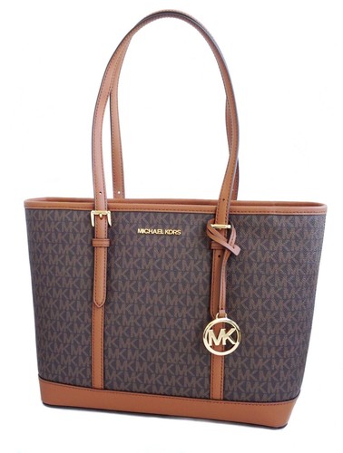 Sac pour femmes Michael Kors sac à main shopper jet set voyage SM Shldr marron neuf - Photo 6 sur 13
