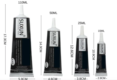 Suxun T--7000 BLACK Glue Super Adhesive Cell Phone Touch Screen Repair Craft -UK