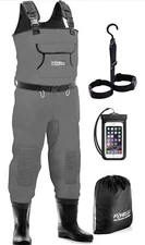 Foxelli Neoprene Chest Waders, Camo Hunting & Fishing Waders for Men & Women 13