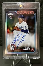 Kyle Hurt 2024 Topps Chrome Refractor Auto #/499 On-Card RC #RA-KHU LA Dodgers