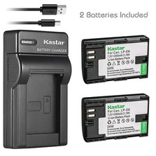 LP-E6 Battery  Slim USB Charger for Canon XC10 XC15, EOS 6D 60D 60Da 70D 80D