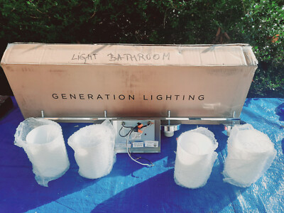 Generation Lighting Polished Chrome 4 light Vanity Light 4490304-05 - Open Box