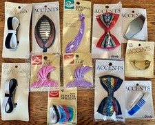 VTG Lot 12 Goody Retro Hair Clips, Bows, Banana Clips 1980s NOS Original Packag
