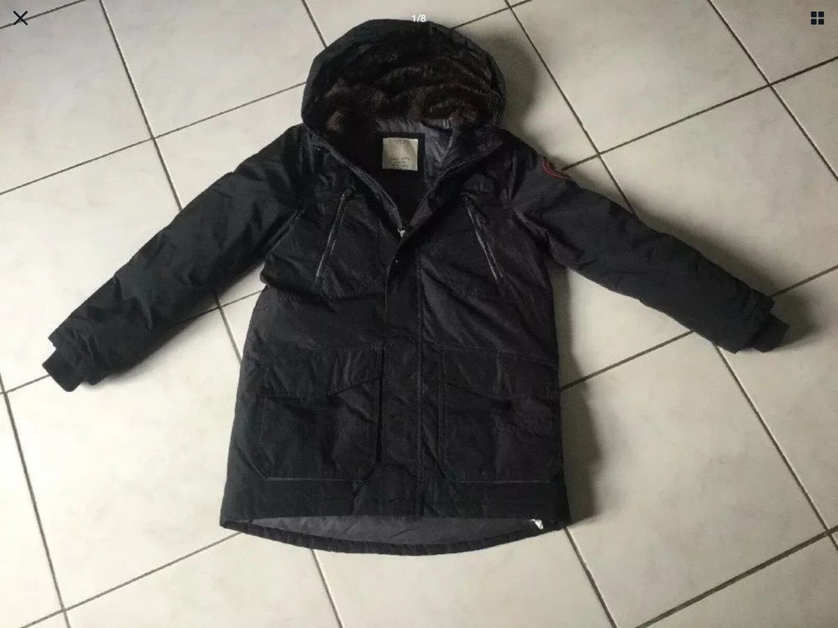 Manteau Garçon Zara Taille 9-10 Ans - Occasion En Très Bon état - Couleur Noire