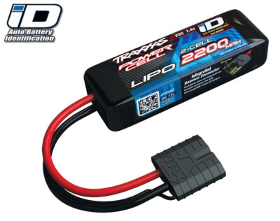 Traxxas 2820X 2S 7.4V 2200mAh LiPo Battery w/ iD Connector : 1/16 E-Revo