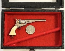 Miniature Colt Peterson 1/3 Made By LARRY SMITH Miniature Gun Maker SilverPlated