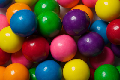  Dubble Bubble Assorted 1'' / 24mm  Gumballs 3 Lbs  Free Shipping Always Fresh 