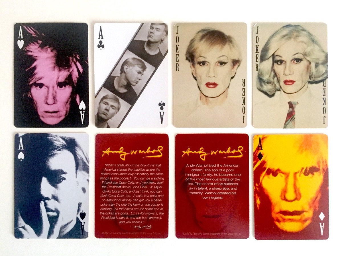 RARE ANDY WARHOL FOUNDATION POP ART COLLECTOR'S PLAYING CARDS DECK