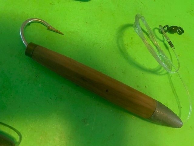 SET OF 3 CEDAR PLUGS 6 INCH TROLLING LURES FULLY RIGGED IN 3 DIFFERENT COLORS - Image 8