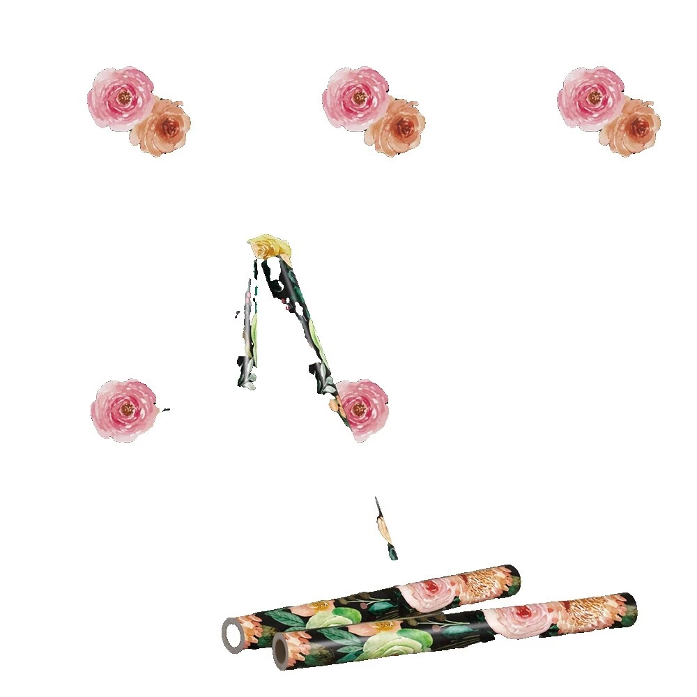 Papel pintado moderno floral vinilo rollos y hojas