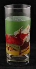 Coca Cola Glas 0,4 l, "Santa mit Hund ", Bar, Weihnachten, Vintage, Retro, Neu