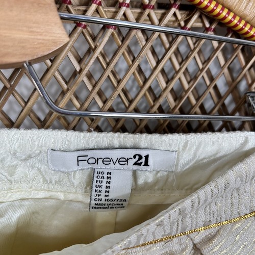 Forever 21 Skirt Cream Gold Size M Coctail Occasion Party - Picture 3 of 6