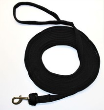 Gurtlonge 850cm mit Karabiner schwarz Bodenarbeit Longierleine Longe