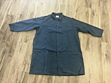 Unisex Butcher Gown Coat 44" Length Navy Blue With Snaps SIZE 3XL 2 PACK  