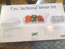 5pc. Clear Acrylic Serving Tray . Preowned. Never Used.