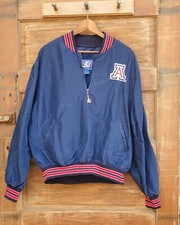 XL Starter University Of Arizona Wildcats Half Zip Jacket Pullover Vintage Look