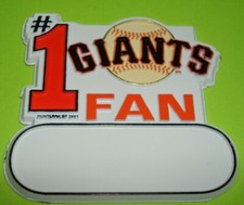 2021 MLB PLAYOFFS SAN FRANCISCO GIANTS #1 FAN BLANK VINYL BASEBALL MAGNET