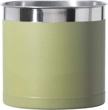Oggi 7" Stainless Steel Jumbo Utensil Holder Caddy Crock and Countertop, Olive