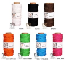 1MM Polished Bamboo Twine Hemptique Cord Macrame Eco String 20lbs - 205ft Spool