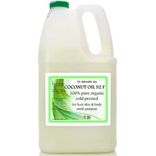 7 LB / 1 Gallon Premium Pure Organic Cold Pressed Best Coconut Oil 92 Degree