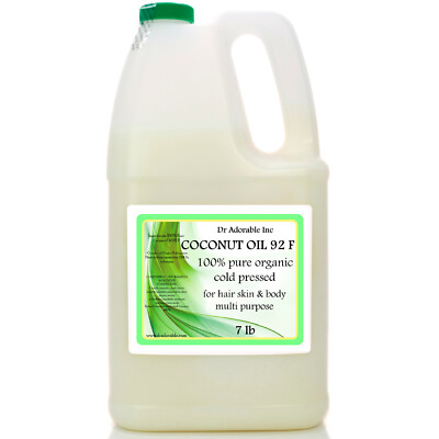 7 LB / 1 Gallon Premium Pure Organic Cold Pressed Best Coconut Oil 92 Degree