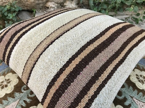 16x16 Kissenbezug,Kilimkissen,Dekokissen,Vintage Kissen,Streifenkissen - Bild 4 von 12