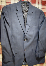 ANdrew Fezza Mens Sport Coat Blazer Blue 40S ...