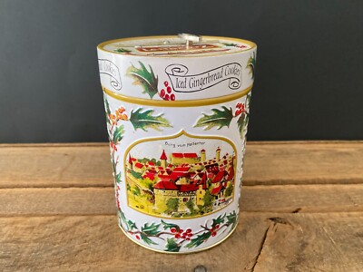 Lambertz Aachen Germany Gingerbread Musical Cookie Tin Silent Night 1999 Kg CC