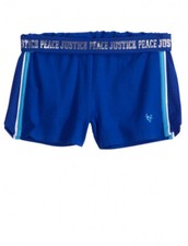 NWT Justice Girls Cobalt Cotton/Mesh Athletic Shorts 12