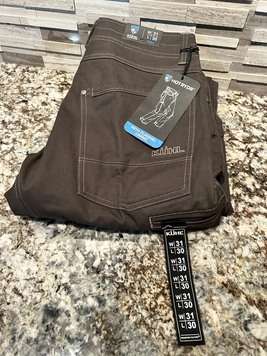 NEW Kuhl Hot Rydr Mens Flannel Lined Forged Iron Pants 31x30 New NWT  Outdoor | eBay