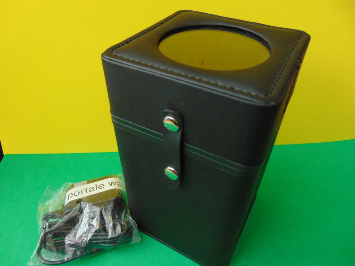 Pouilla Automatic Single Watch Winder PU Leather Black 3 Moving