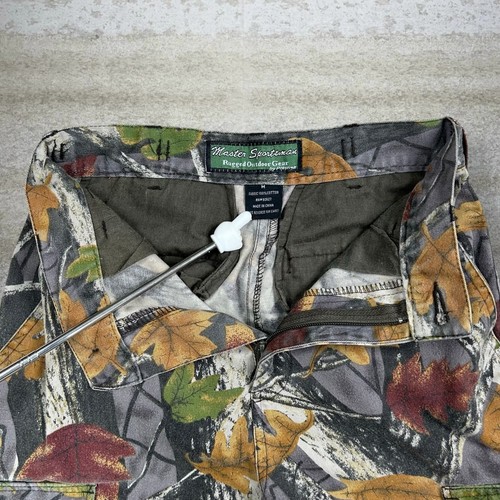 Vintage Hunting Camo Tactical Pants 24x26 Baggy Wide Cargos Woodland Youth M 90s - Picture 4 of 5