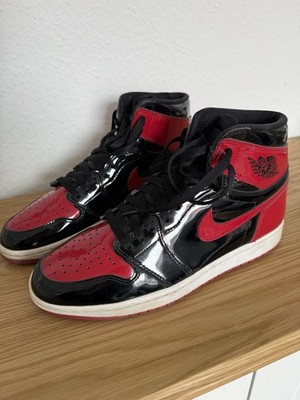 Nike Air Jordan 1 Retro High OG Patent Bred - Größe EU 44. US 10.5, UK 9.5