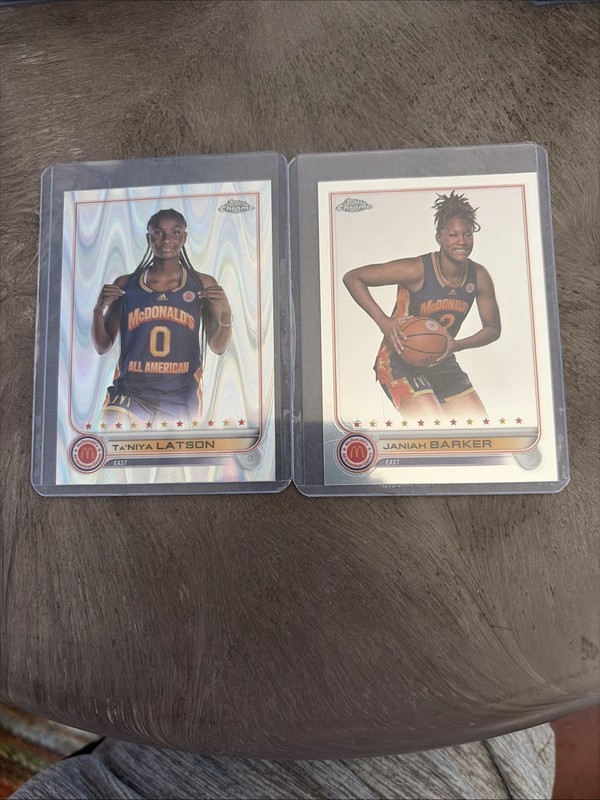 2022 Topps Chrome McDonald's All American Janiah Barker #73 & TaNiya Latson #77