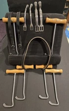 Horse riding spurs 2 pair's, 1 Pair Spur Strap's,3 Pairs Boot Hooks With 1 Strap