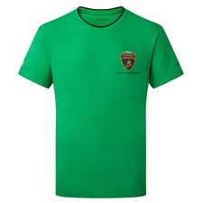 Automobili Lamborghini Squadra Corse Travel T-Shirt Green | Front And Back Logo