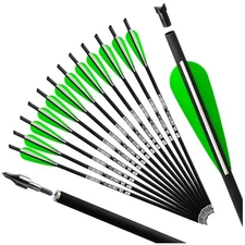 High-Performance 12-Pack  Crossbow Arrows, 16/18/20 Inch - Enhances Shooting