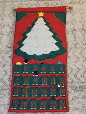 VINTAGE HANDMADE 1990S MADE IN PHILIPPINES FABRIC countdown Hanging Calander
