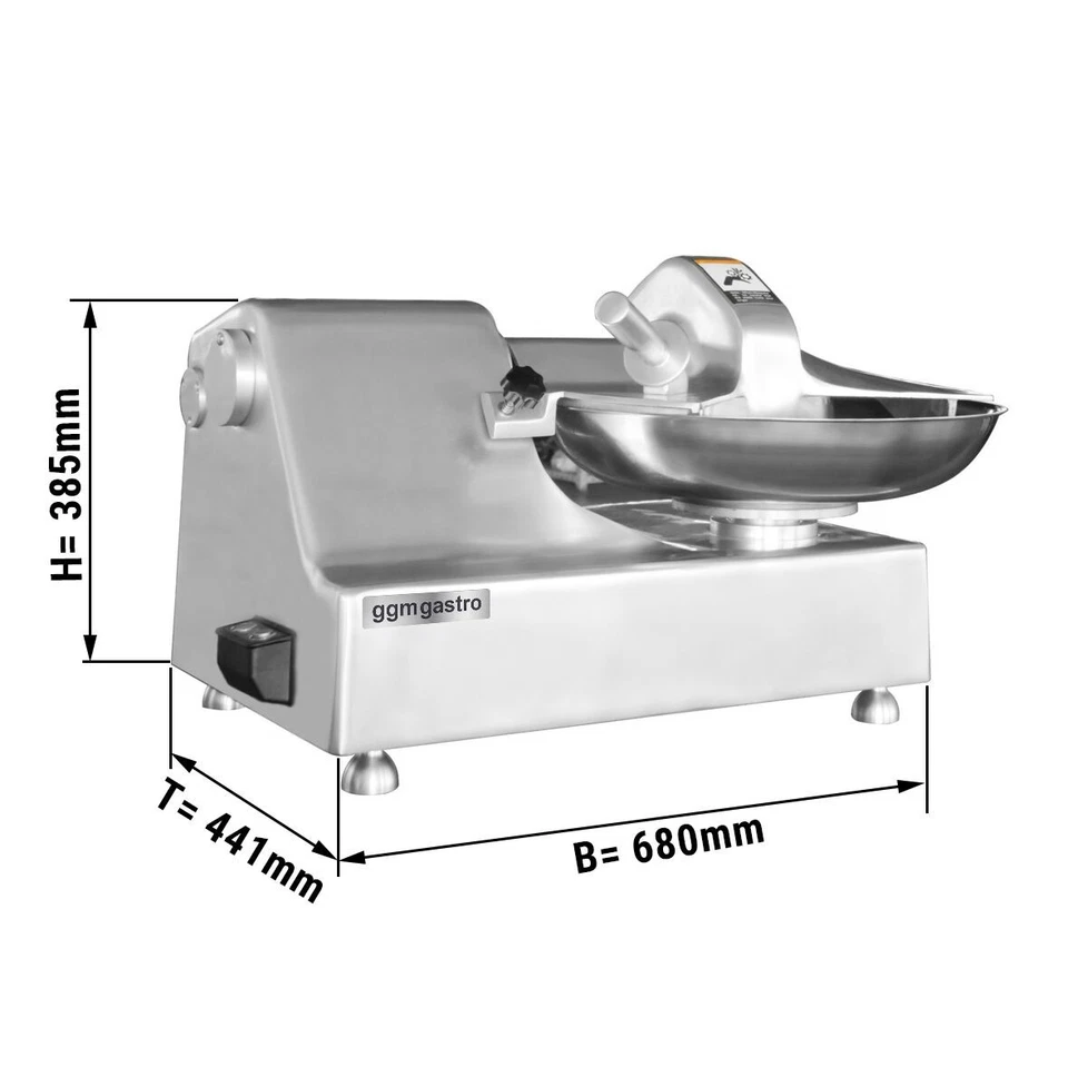 GGM Gastro Horizontaler Cutter Fleischkutter 5,5 Liter 550 Watt 230 V 1450 rpm - Bild 4 von 4