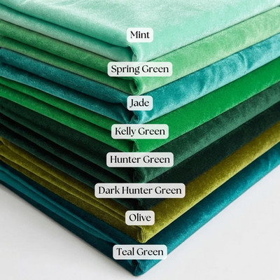 Premium 4-Way Stretch Velvet Fabric 58'' Wide - 50+ Colors - Fast US Shipping
