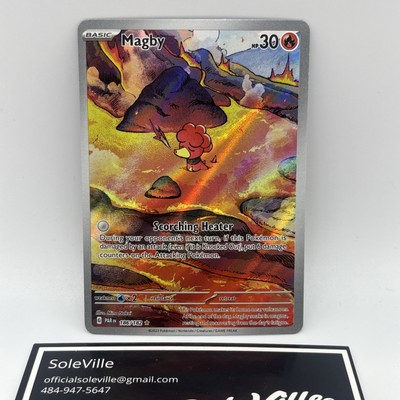 Pokémon TCG Magby 186/182 Paradox Rift Illustration Rare Full Art NM/M