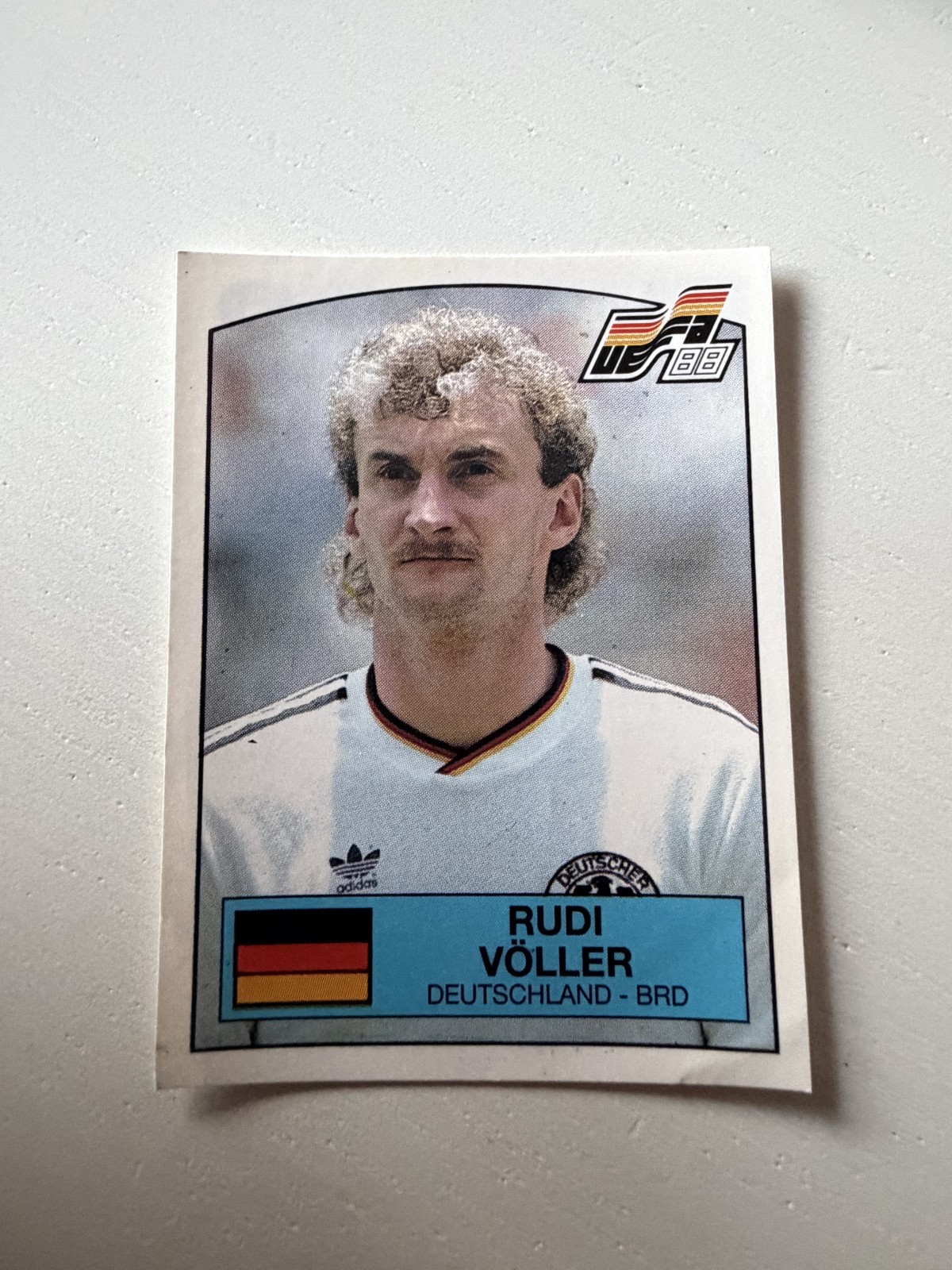 ALBUM FIGURINE PANINI EURO 1988 #69 Rudi Voller COME DA FOTO