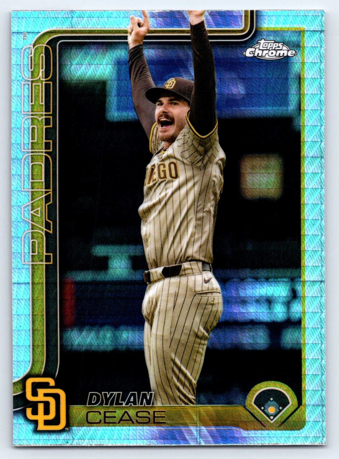 2025 Topps Chrome MLB - Prism Refractor - #212 Dylan Cease - San Diego Padres