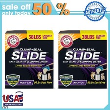 Arm  Hammer SLIDE Easy Clean-Up Multi-Cat Clumping Cat Litter, 38lb 2p