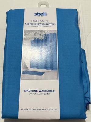 Sttelli Home Radiance Turquoise Fabric Shower Curtain 72  X 72  Polyester
