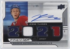 2021-22 Upper Deck Premier Rookie Jersey 71/99 Jesse Ylonen #PRA-JY Auto 13y5