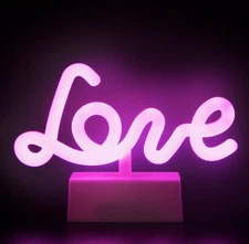 Everyday Decor Neon Glow LED Love Lighting Table Decor NIB