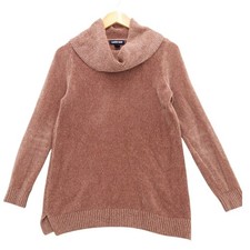 Lands End Womens Soft Chenille Cowl Neck Tunic Sweater Size S