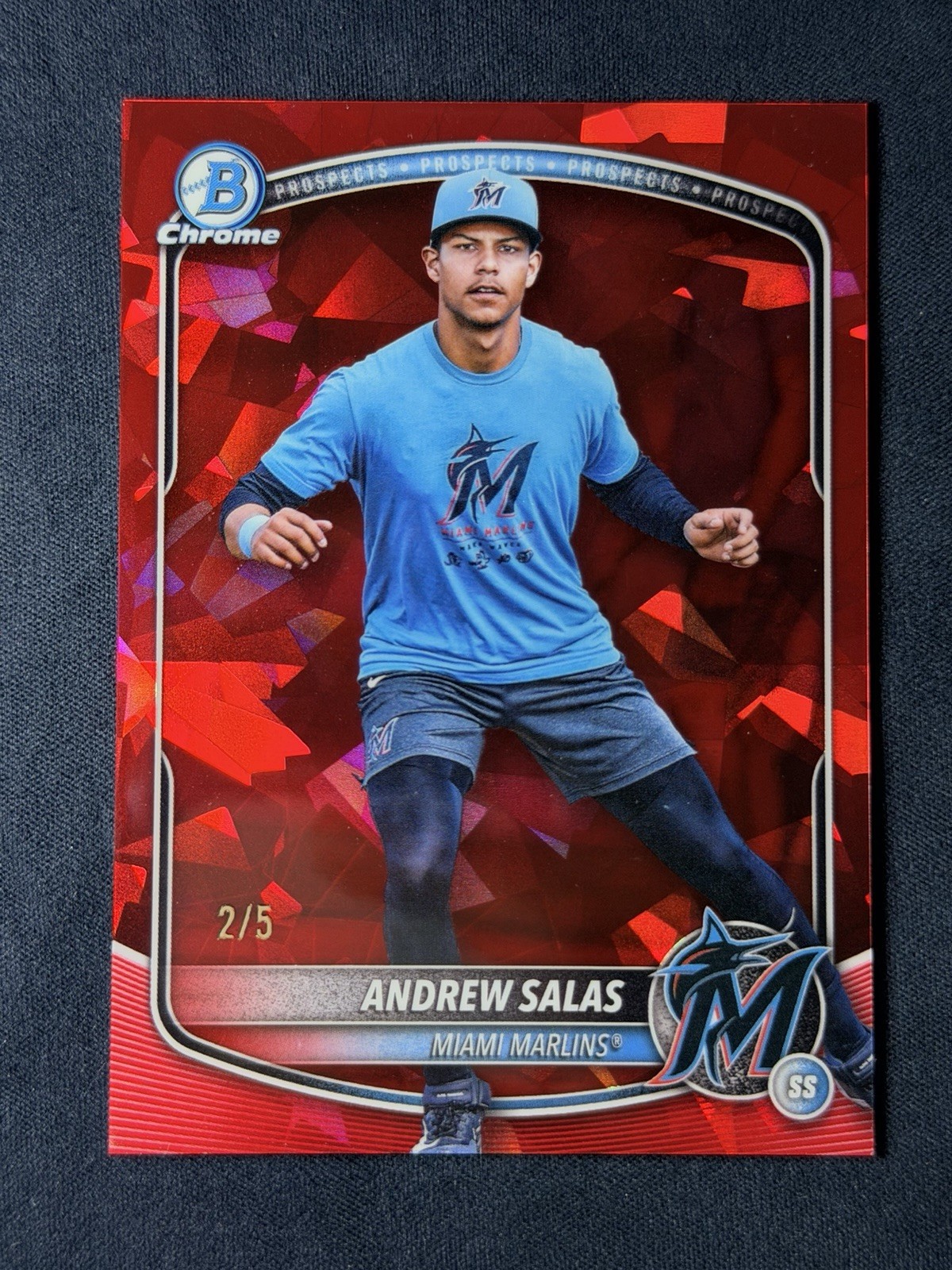 2025 Bowman Chrome Sapphire BCP156 Andrew Salas Red Sapphire /5