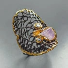 Gemstone ring Natural Amethyst Ring 925 Sterling Silver Size 7.5 /R474349